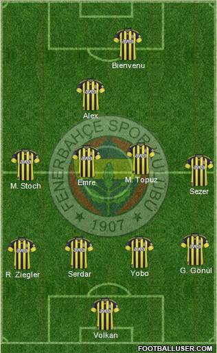 Fenerbahçe SK Formation 2011
