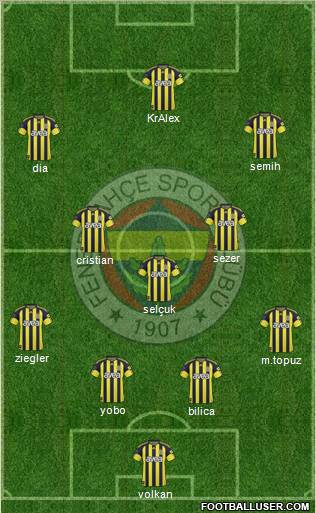 Fenerbahçe SK Formation 2011