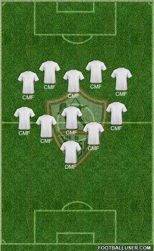 Zamalek Sporting Club 4-2-4 football formation