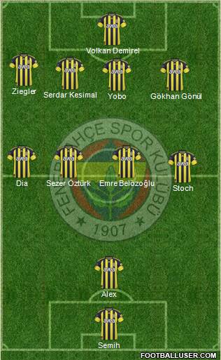 Fenerbahçe SK Formation 2011
