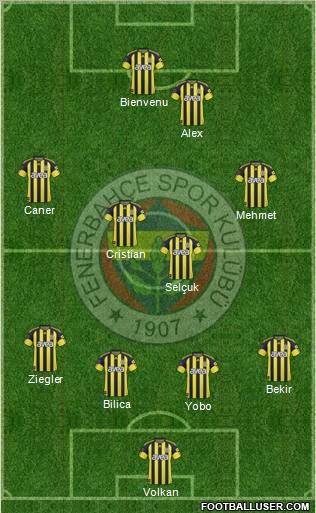 Fenerbahçe SK Formation 2011