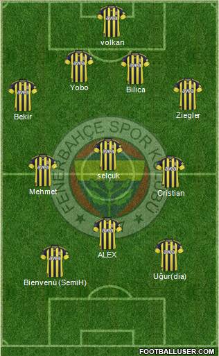 Fenerbahçe SK Formation 2011