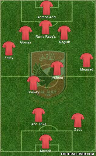 Al-Ahly Sporting Club 3-5-2 football formation