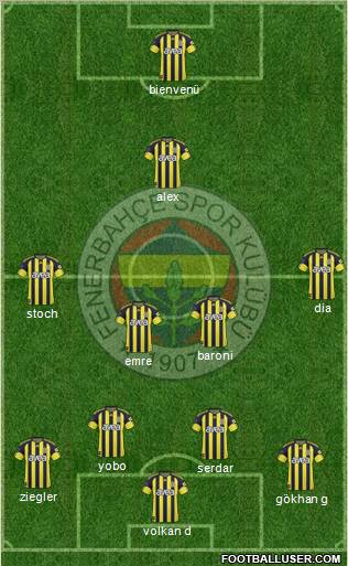 Fenerbahçe SK Formation 2011
