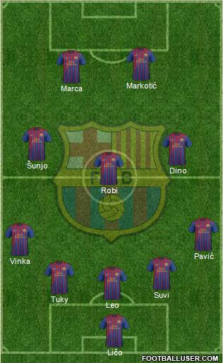F.C. Barcelona Formation 2011