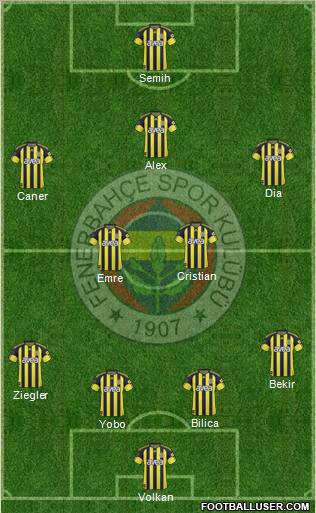 Fenerbahçe SK Formation 2011
