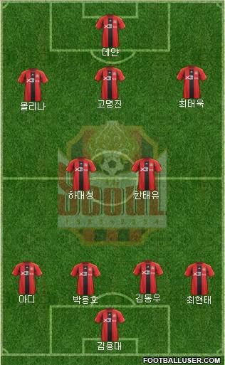 FC Seoul football formation