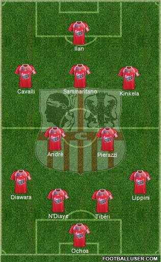 Athletic Club Ajaccien Football football formation