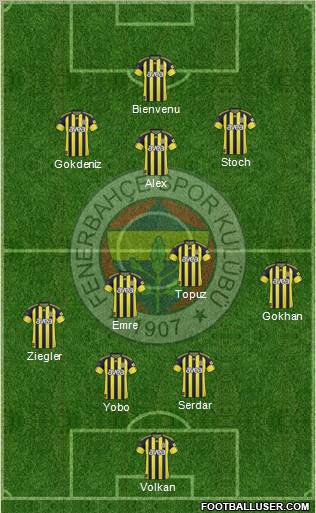 Fenerbahçe SK Formation 2011
