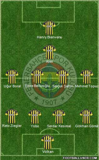 Fenerbahçe SK Formation 2011