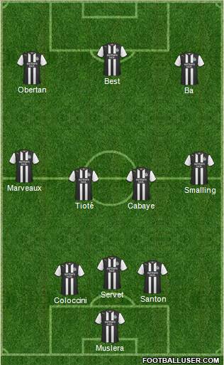 Newcastle United Formation 2011