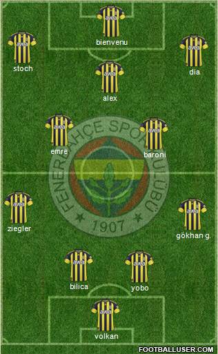 Fenerbahçe SK Formation 2011