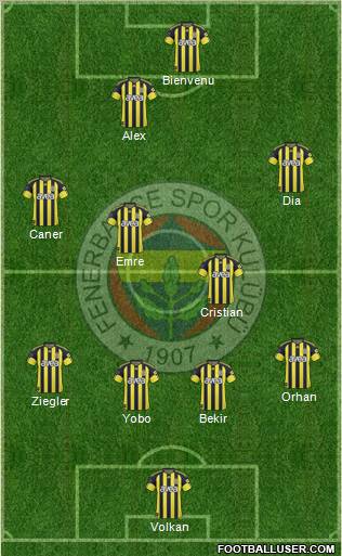 Fenerbahçe SK Formation 2011