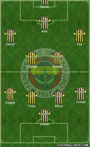 Fenerbahçe SK Formation 2011