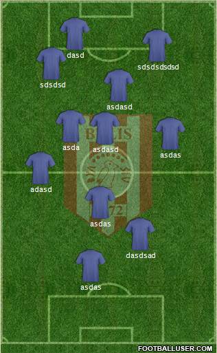KS Bylis Ballsh 3-5-1-1 football formation