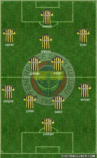 Fenerbahçe SK Formation 2011