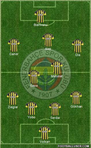 Fenerbahçe SK Formation 2011