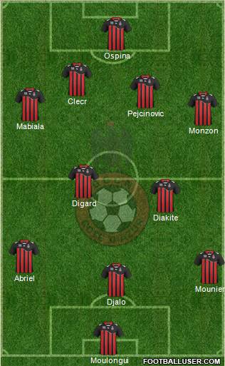 OGC Nice Côte d'Azur football formation