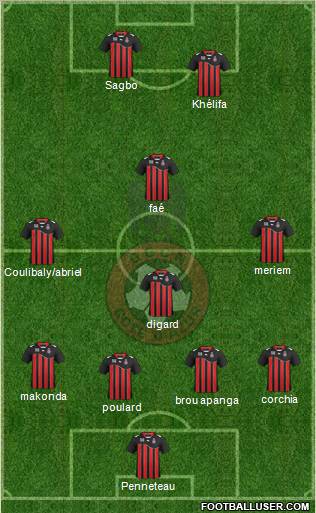 OGC Nice Côte d'Azur football formation