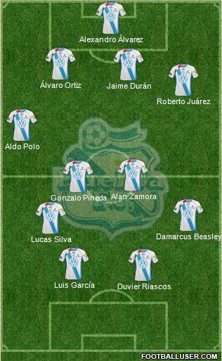 Club Puebla de la Franja 4-4-2 football formation