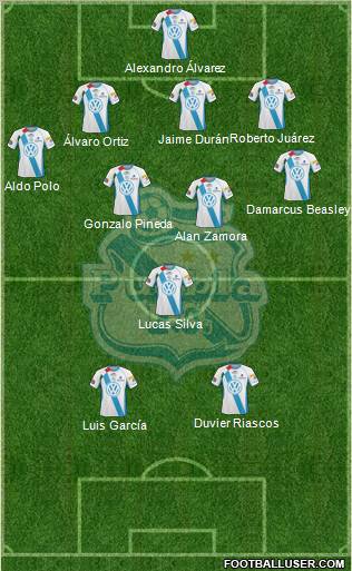 Club Puebla de la Franja 5-3-2 football formation