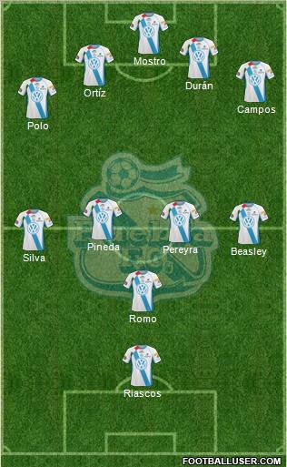 Club Puebla de la Franja 4-4-1-1 football formation