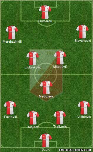 FK Vojvodina Novi Sad Formation 2011