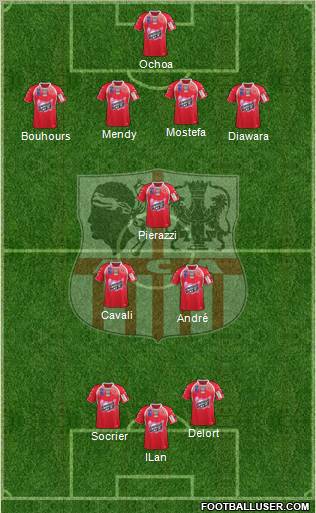 Athletic Club Ajaccien Football Formation 2011