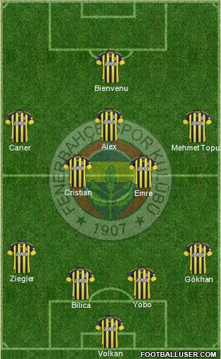 Fenerbahçe SK Formation 2011