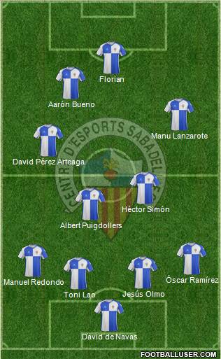 C.E. Sabadell Formation 2011