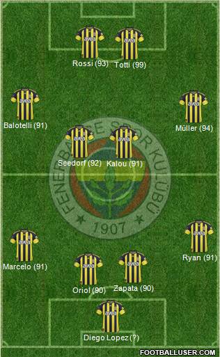 Fenerbahçe SK Formation 2011