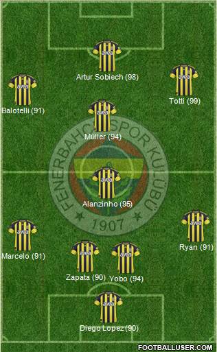 Fenerbahçe SK Formation 2011