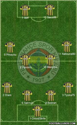 Fenerbahçe SK Formation 2011