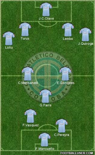 Belgrano de Córdoba football formation