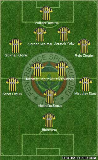 Fenerbahçe SK Formation 2011