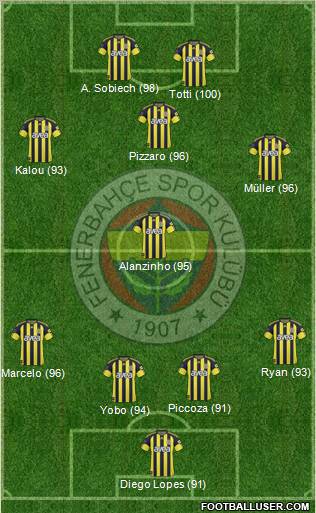 Fenerbahçe SK Formation 2011