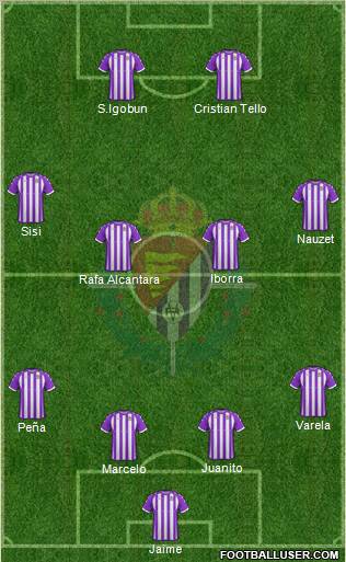 R. Valladolid C.F., S.A.D. football formation