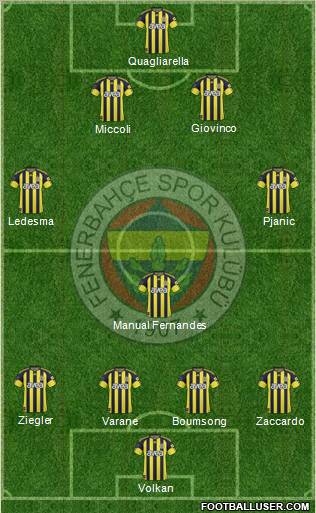 Fenerbahçe SK Formation 2011
