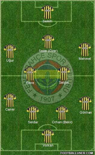 Fenerbahçe SK Formation 2011