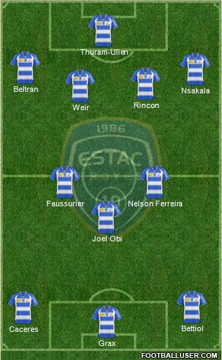 Esperance Sportive Troyes Aube Champagne football formation