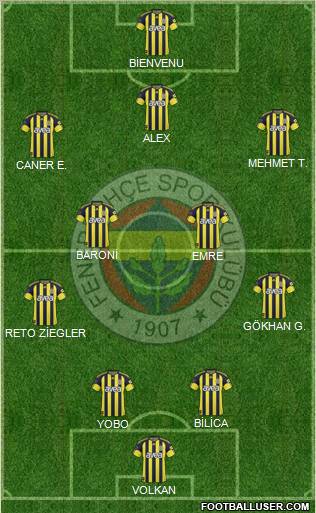Fenerbahçe SK Formation 2011