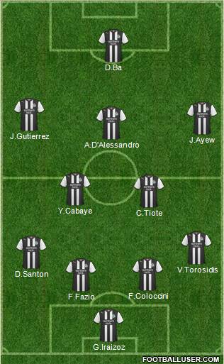 Newcastle United Formation 2011