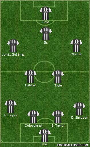Newcastle United Formation 2011
