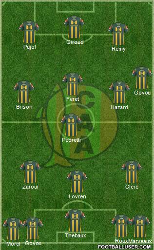 Aldosivi 3-4-1-2 football formation