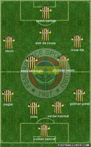 Fenerbahçe SK Formation 2011