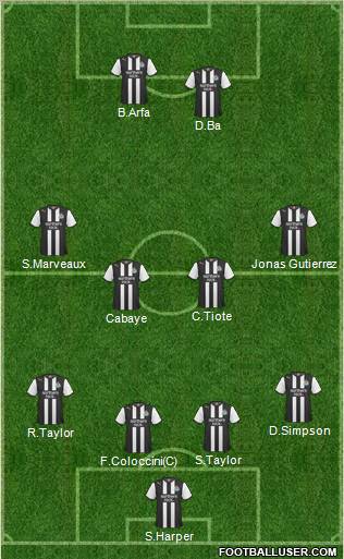 Newcastle United Formation 2011