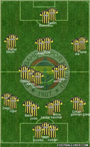 Fenerbahçe SK Formation 2011