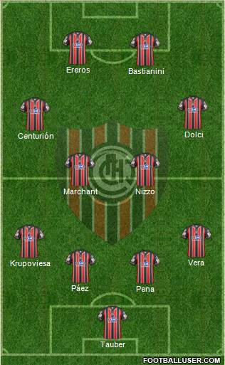 Chacarita Juniors football formation