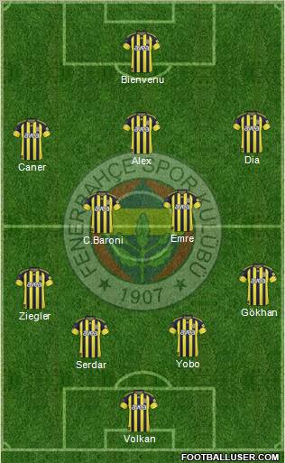 Fenerbahçe SK Formation 2011