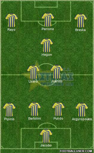 AGS Asteras Tripolis Formation 2011